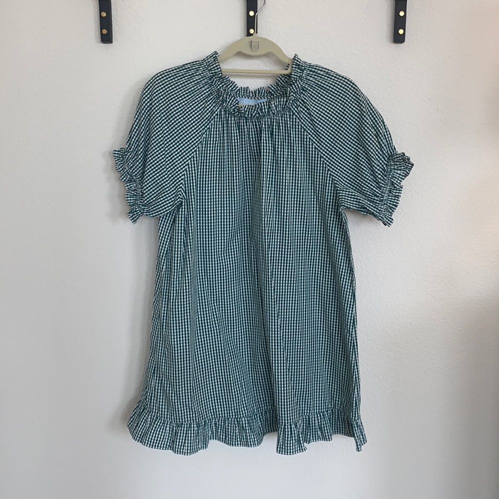 Hill house home green check dress